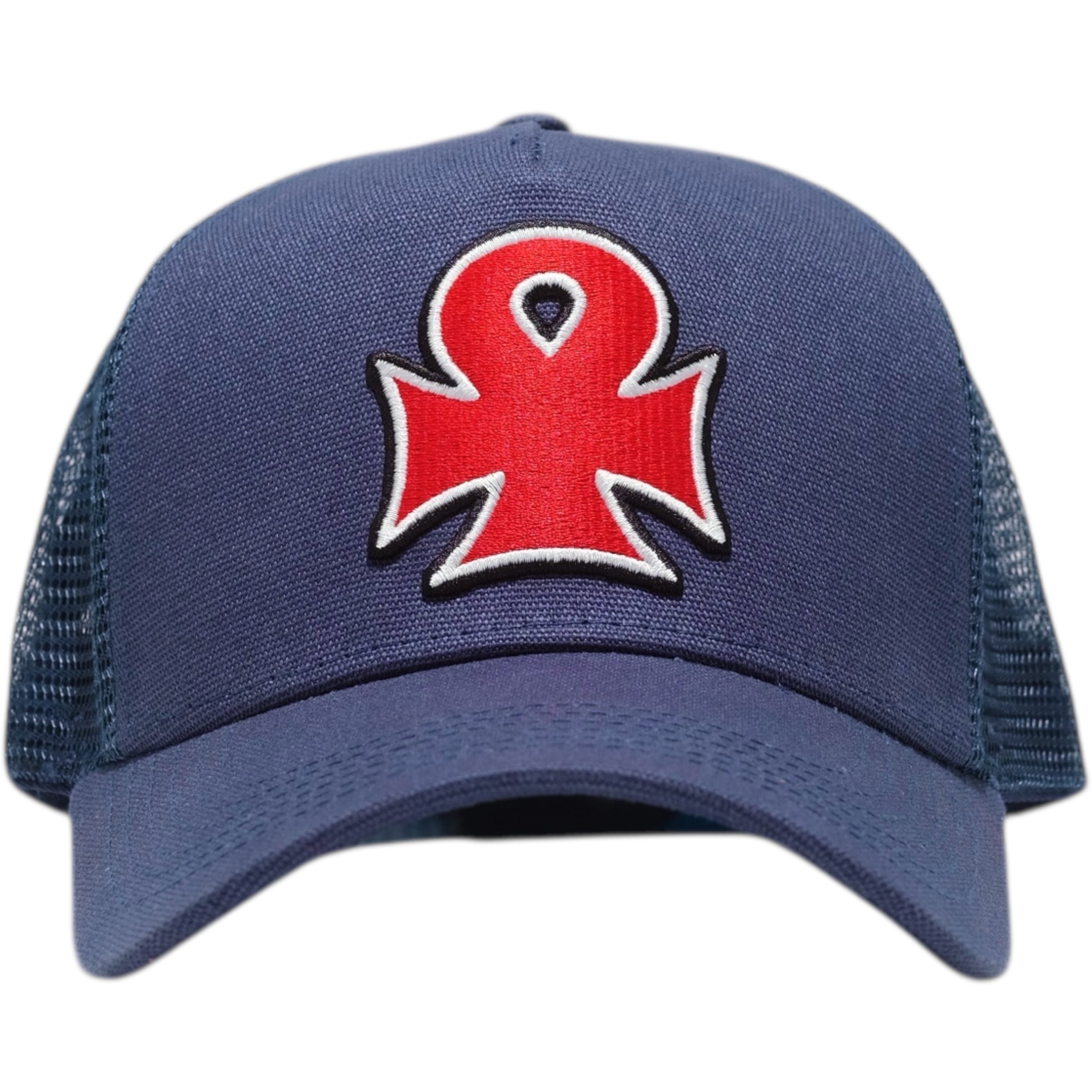帽子 CARPET COMPANY IRON ANKHHAT NAVY HAT PIN Carpet Iron Ankh Trucker Hat - Navy – Pharmacy Boardshop