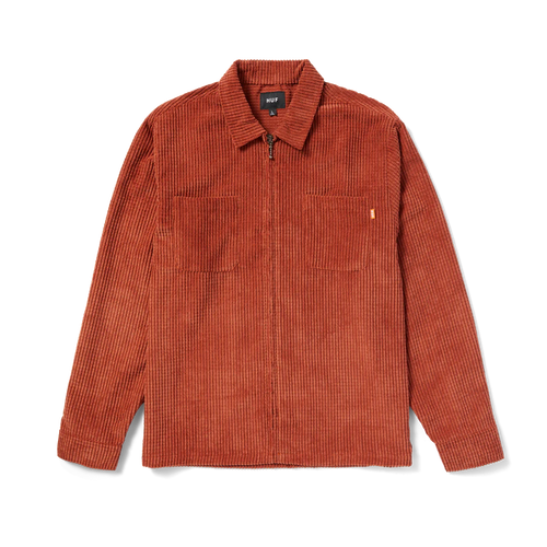 HUF Cornelius Zip Shirt - Rust