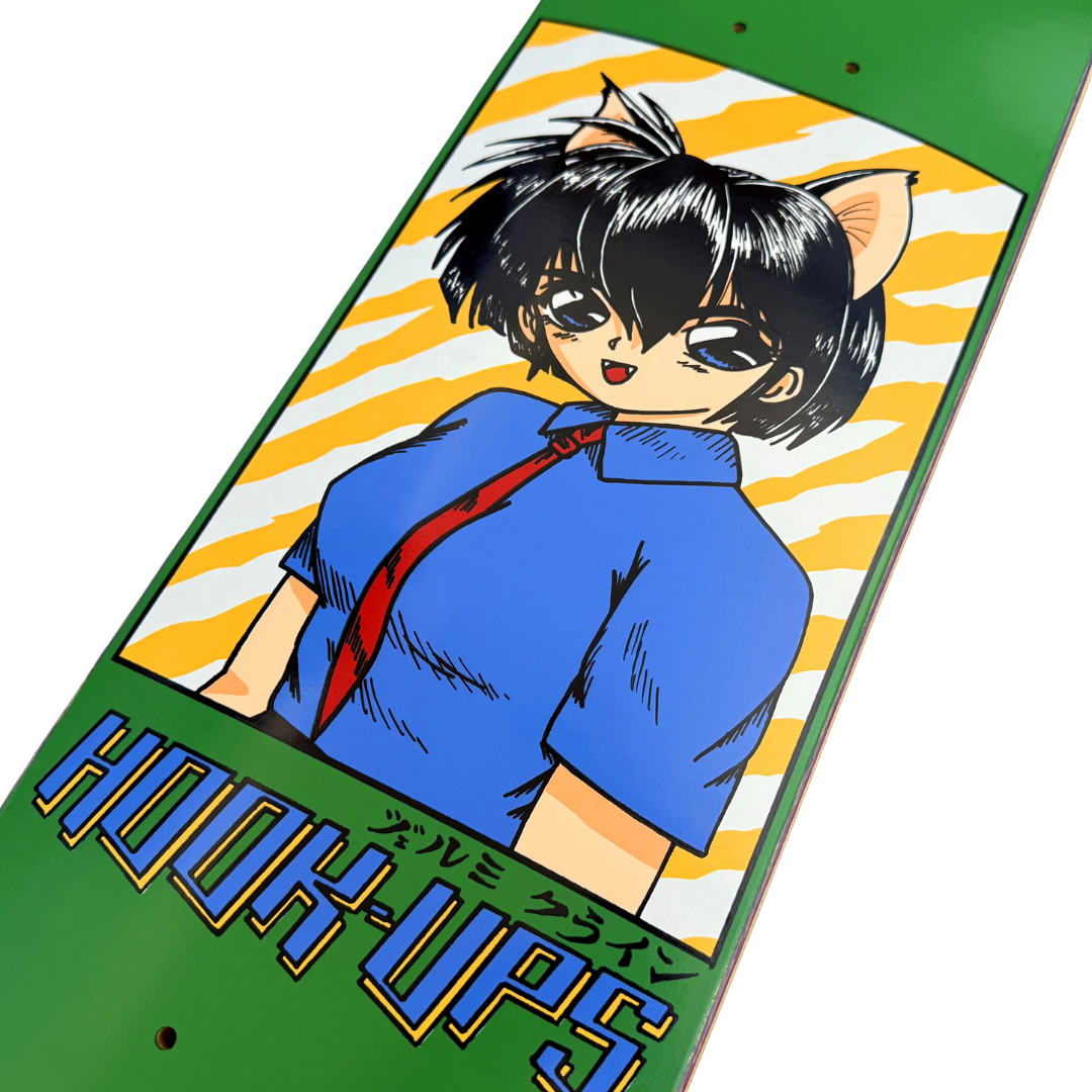 Hook-Ups 30th Anniversary Cat Girl #2 HANDSCREENED Deck - 7.5