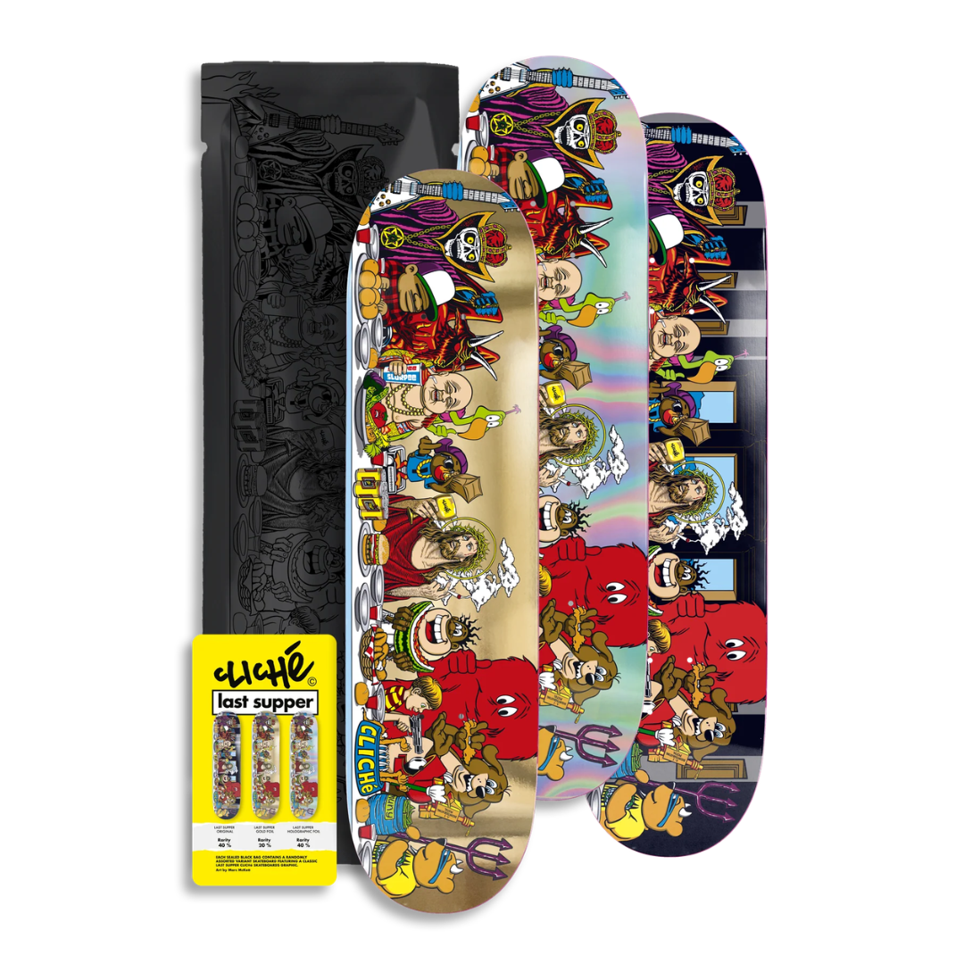 CLICHE LAST SUPPER 8.0×31.7 Cliché Last Supper Blind Bag Deck - 8.5 – Pharmacy Boardshop