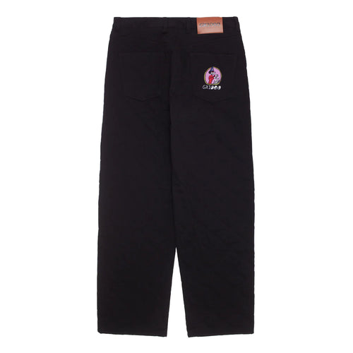 GX1000 Baggy Quilted Pants - Black Twill