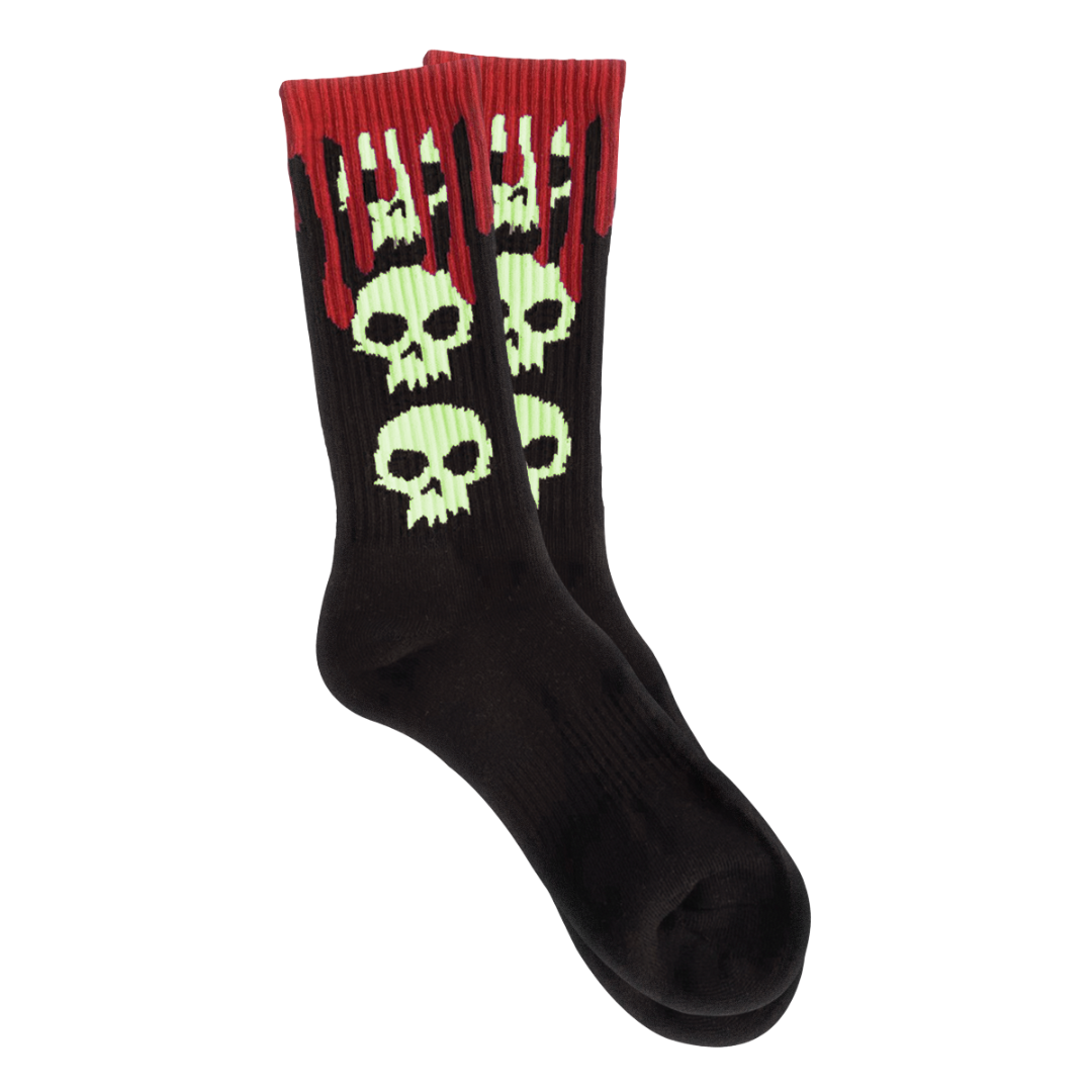 Zero 3 Skull Glow In The Dark Sock