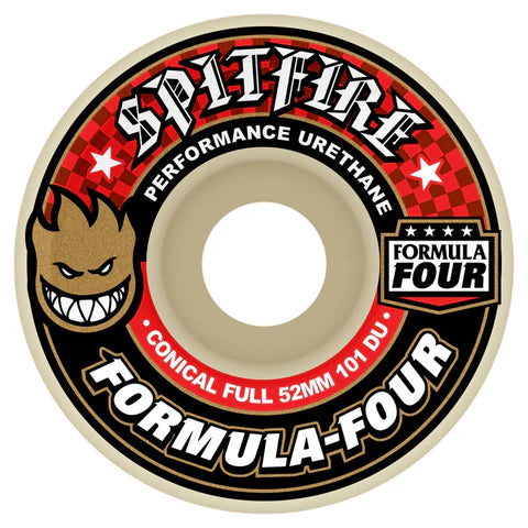 Spitfire Red F4 101 Conicals Wheels (Multiple sizes)