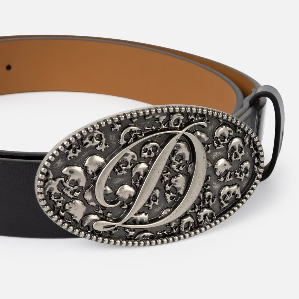 Skull Leather Belt