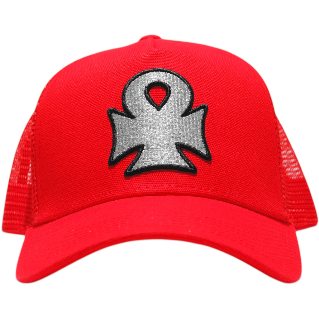 Iron Ankh Trucker Hat Red
