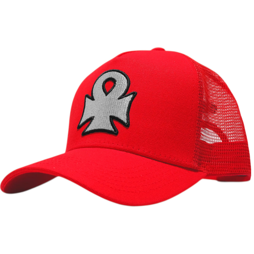 Iron Ankh Trucker Hat Red