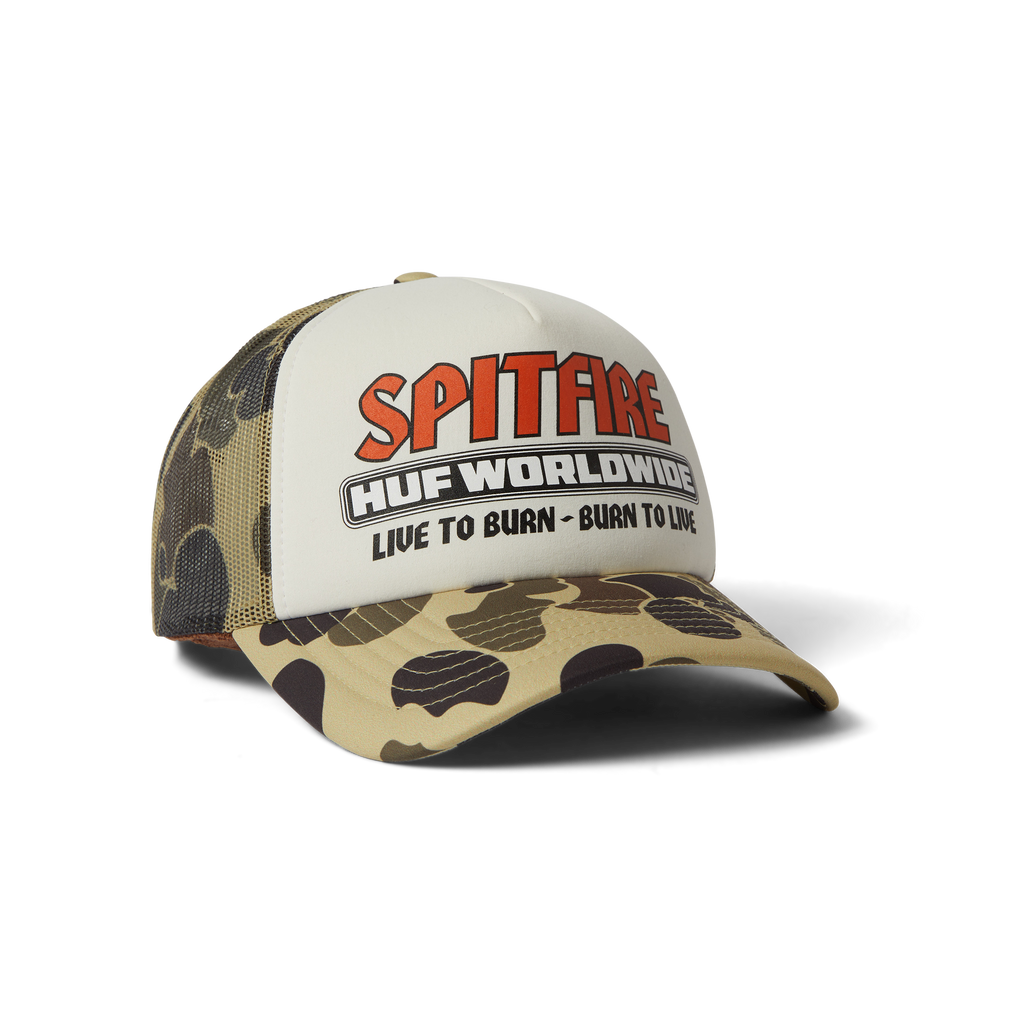 HUF x Spirfire Burn Forever Trucker