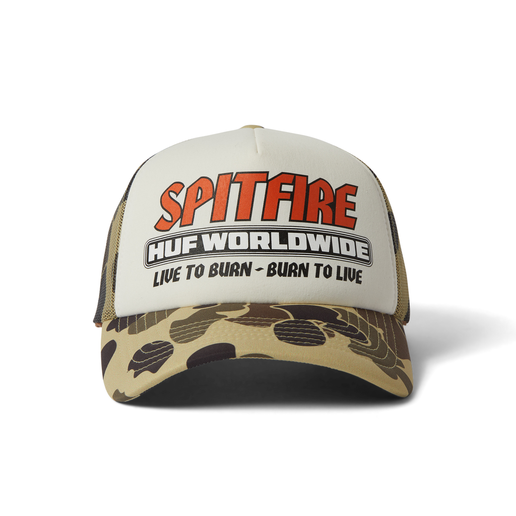 HUF x Spirfire Burn Forever Trucker