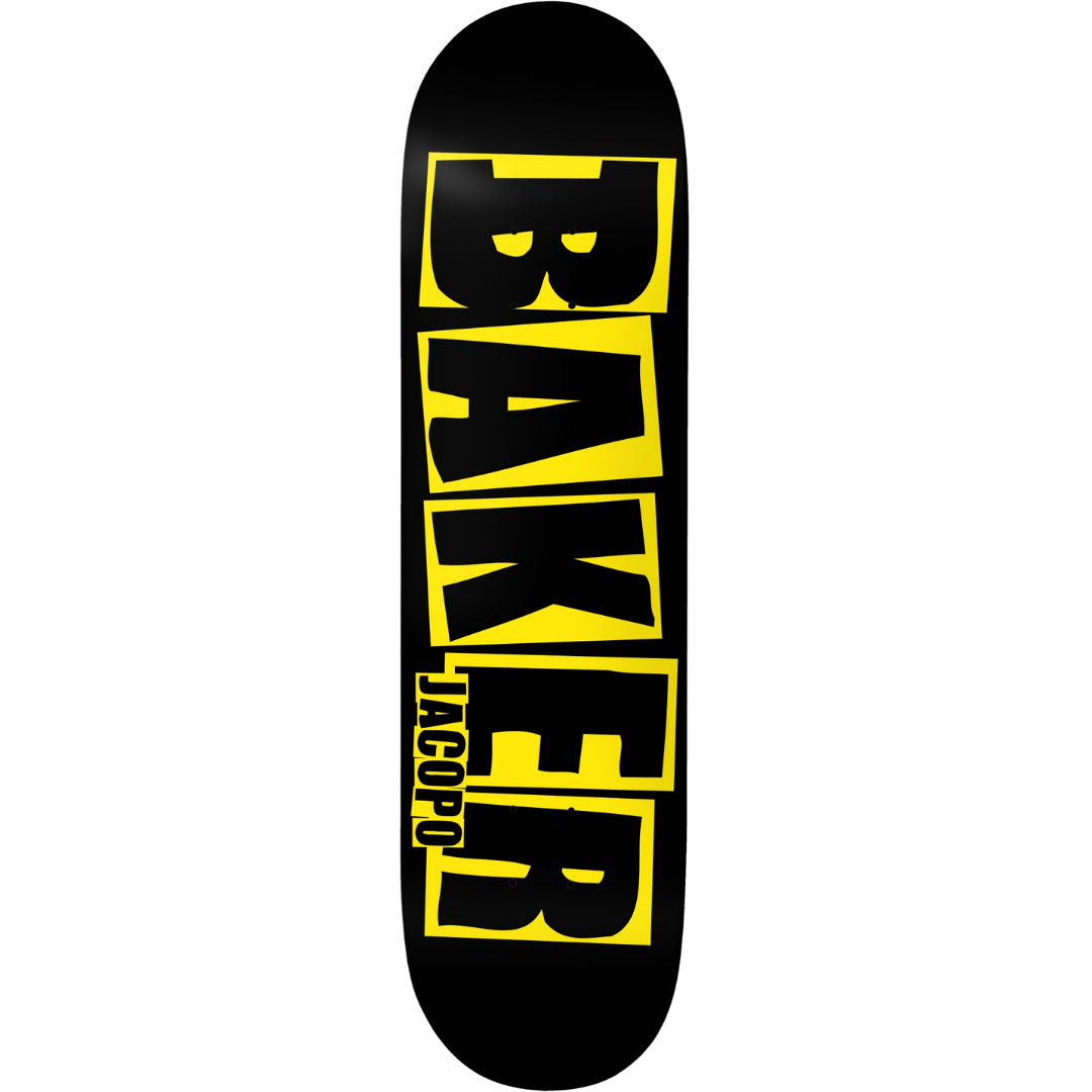 Baker JC Brand Logo Danger Yellow Deck - 8.0