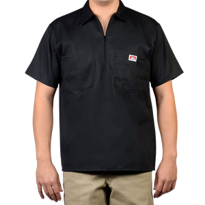 Ben Davis Solid Half Zip Short Sleeve Shirt