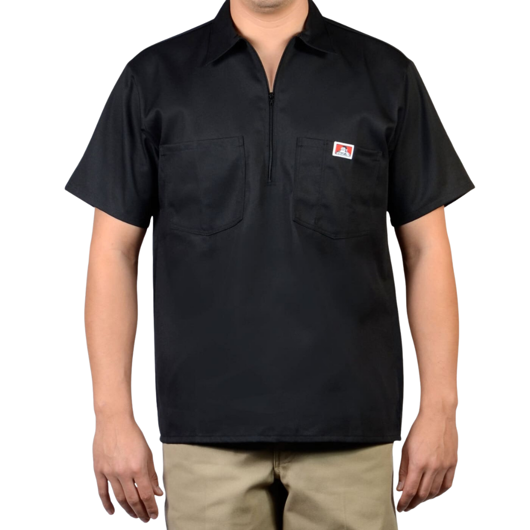 Solid S/S Half Zip Shirt