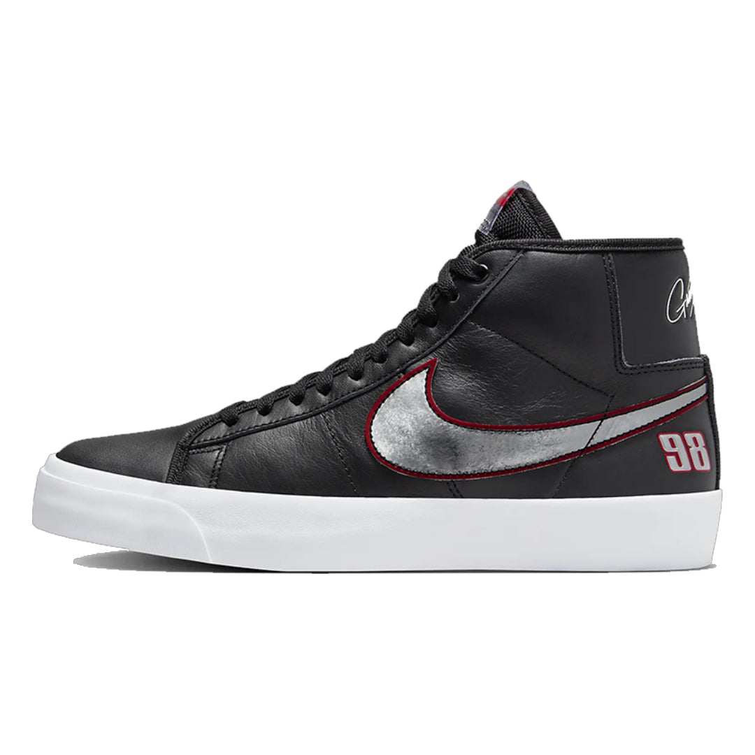 Nike SB Zoom Blazer Mid Pro GT Black University Red White Metallic Si Pharmacy Boardshop