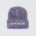 Reflective Stripe Beanie - Blue/Yellow