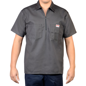 Ben Davis Solid Half Zip Short Sleeve Shirt