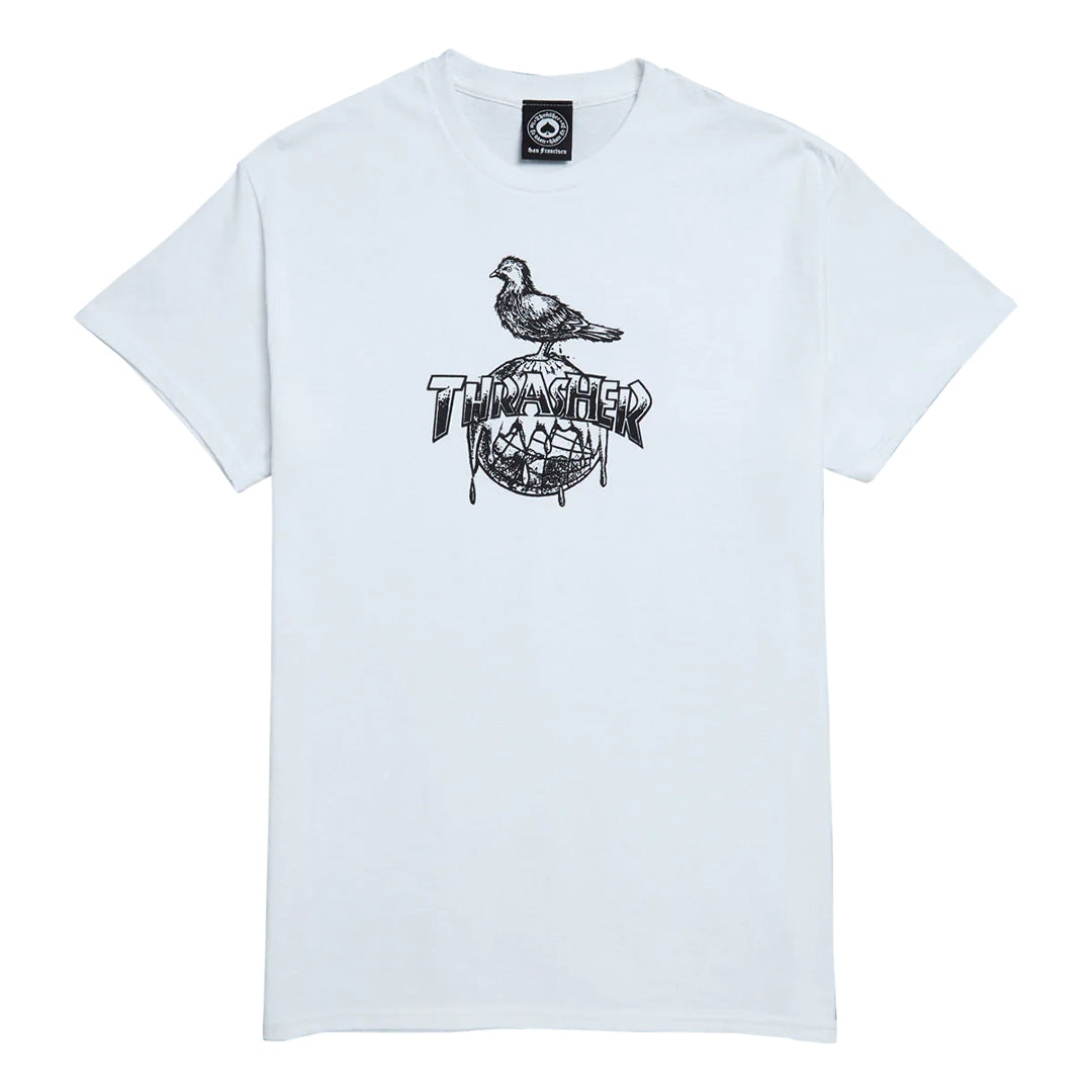 Thrasher X Anti-Hero Cover The Earth Tee - White