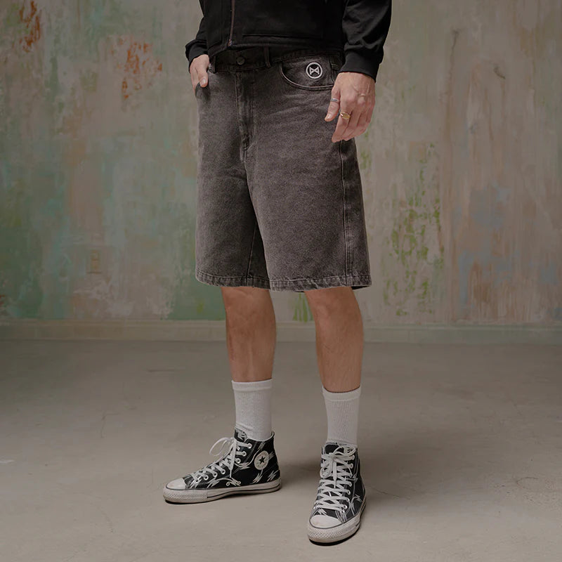 No Hours Gravel Pit Shorts (Black Denim)