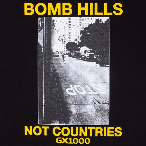 GX1000 Bomb Hills Not Countries T-Shirt - Black