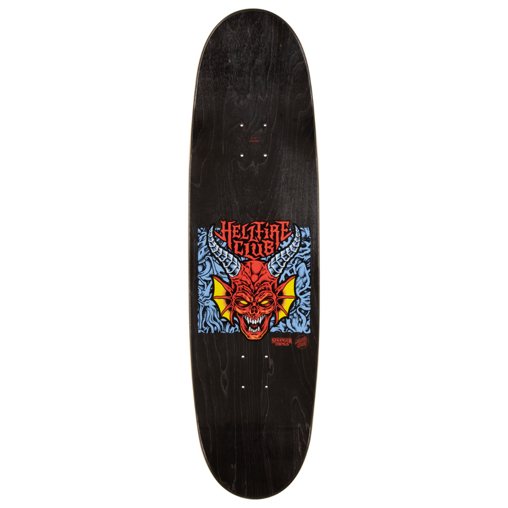 Santa Cruz x Stranger Things Hellfire Club Deck - 9.0
