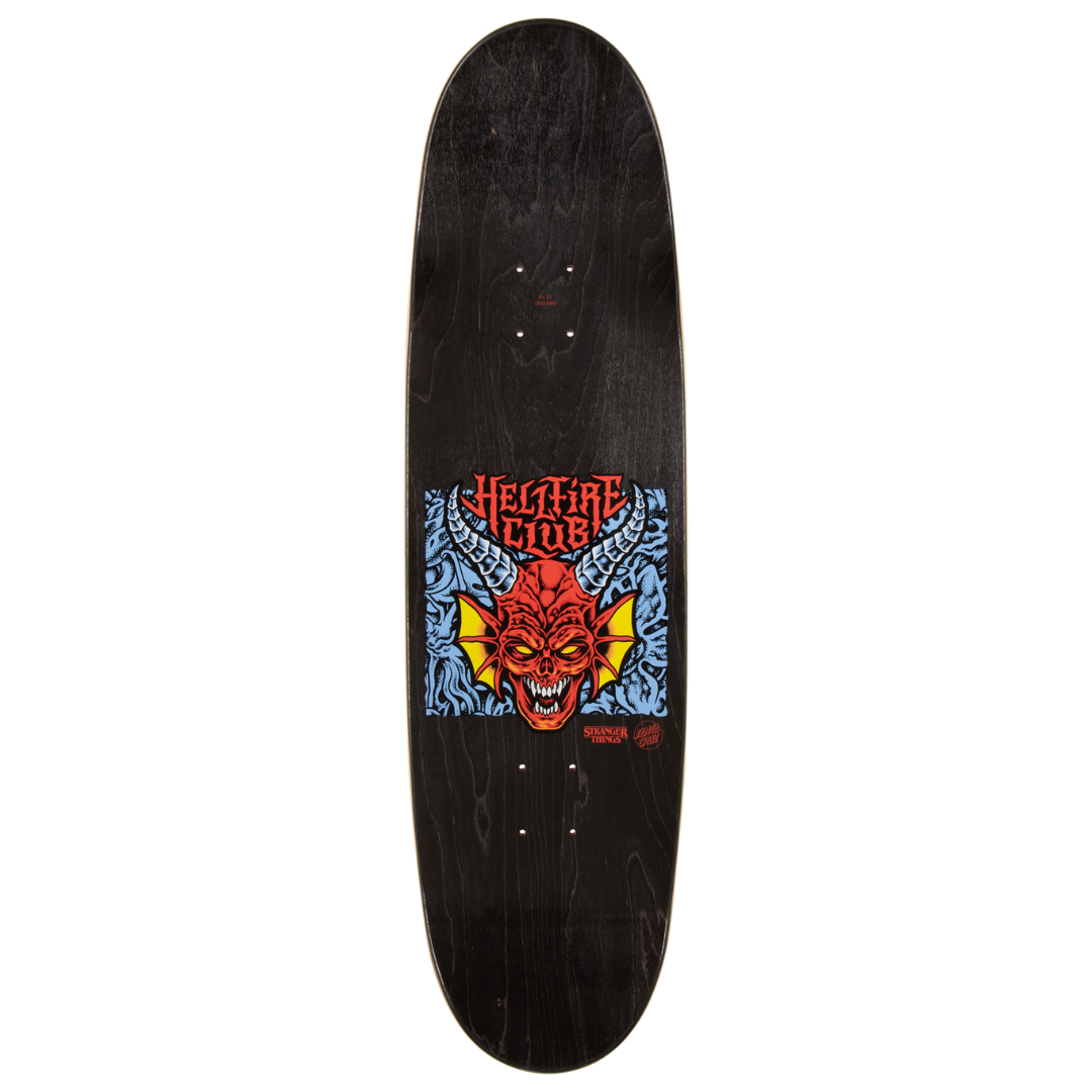 Santa Cruz x Stranger Things Hellfire Club Deck - 9.0