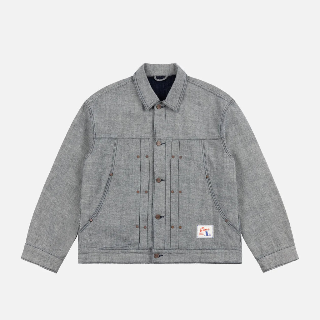 Pleated Denim Jacket