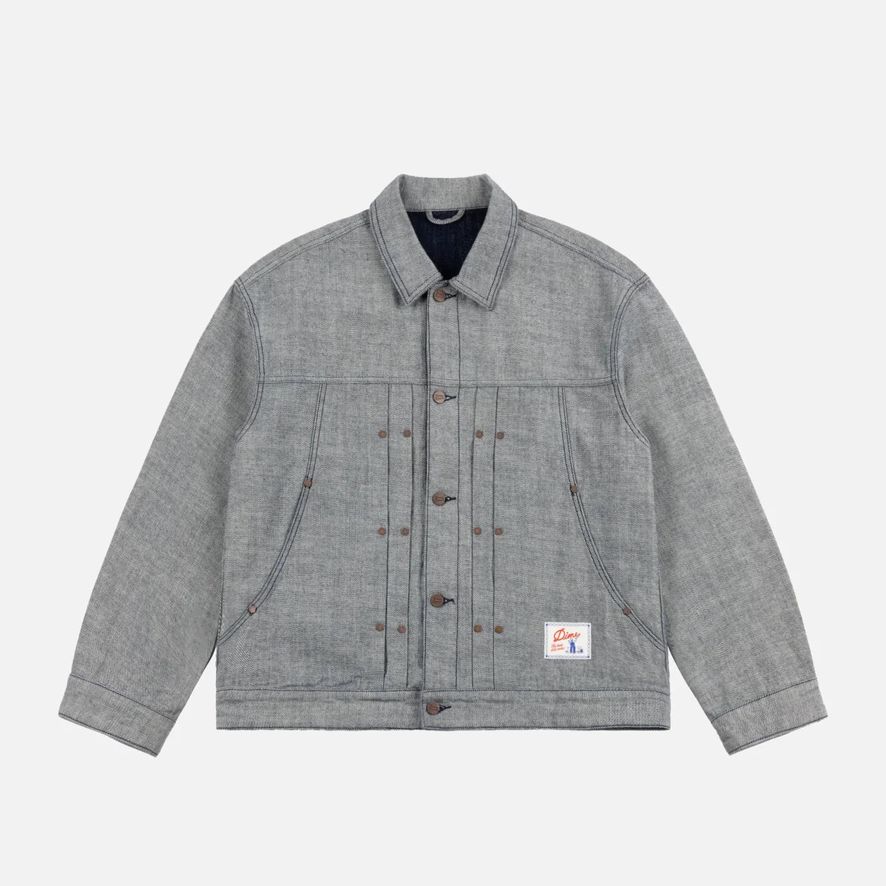 Pleated Denim Jacket