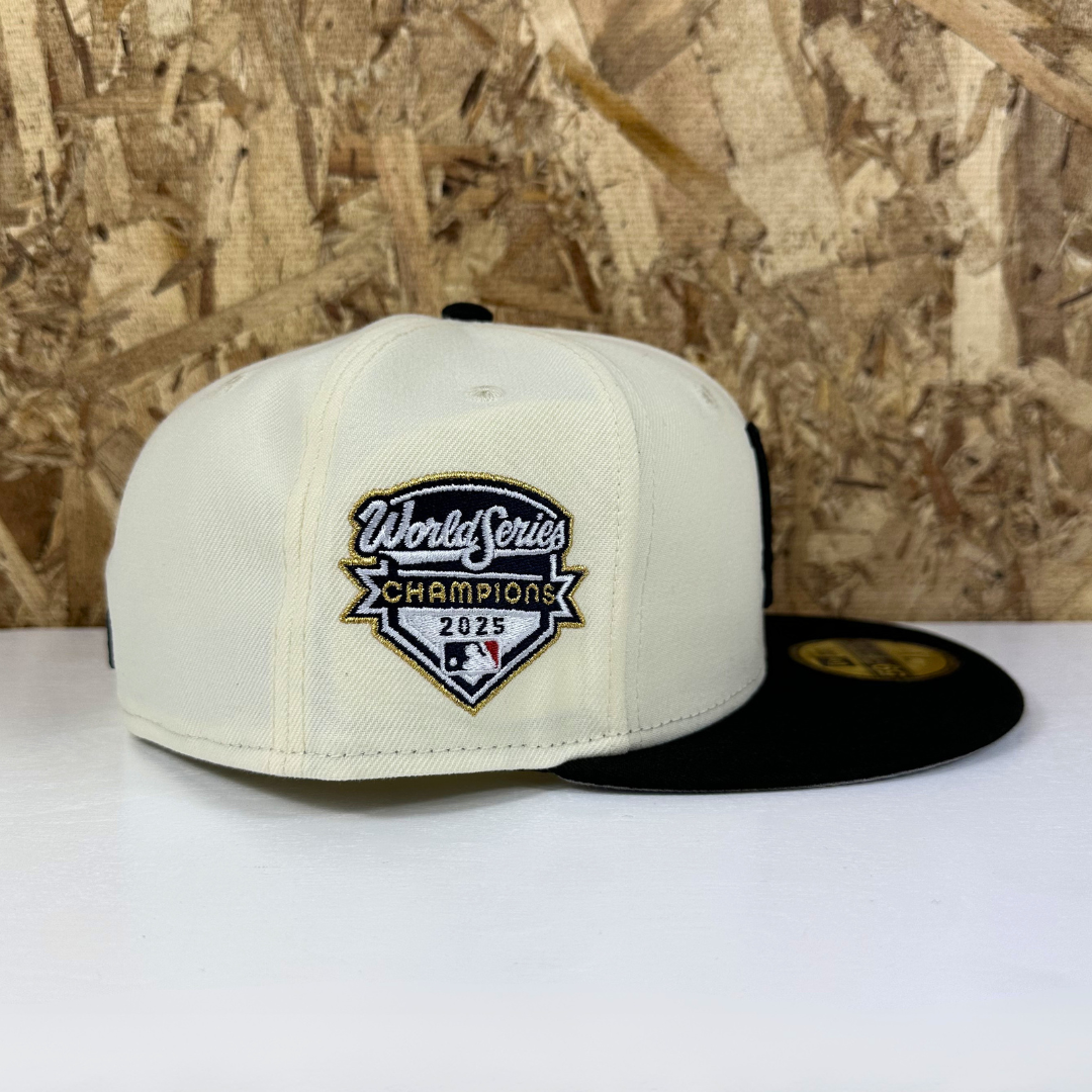 New Era 5950 Fitted Dodgers WS25 Hat - Chrm/Blk