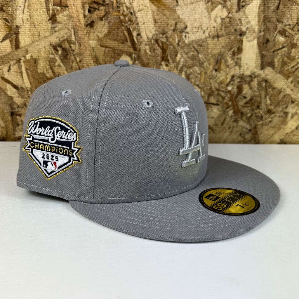 New Era 5950 Fitted Dodgers WS25 Hat - Gry/Gry