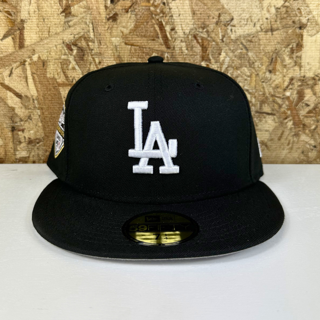 New Era 5950 Fitted Dodgers WS25 Hat - Blk/Wht