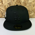 New Era 5950 Fitted Dodgers WS25 Hat - Blk/Blk