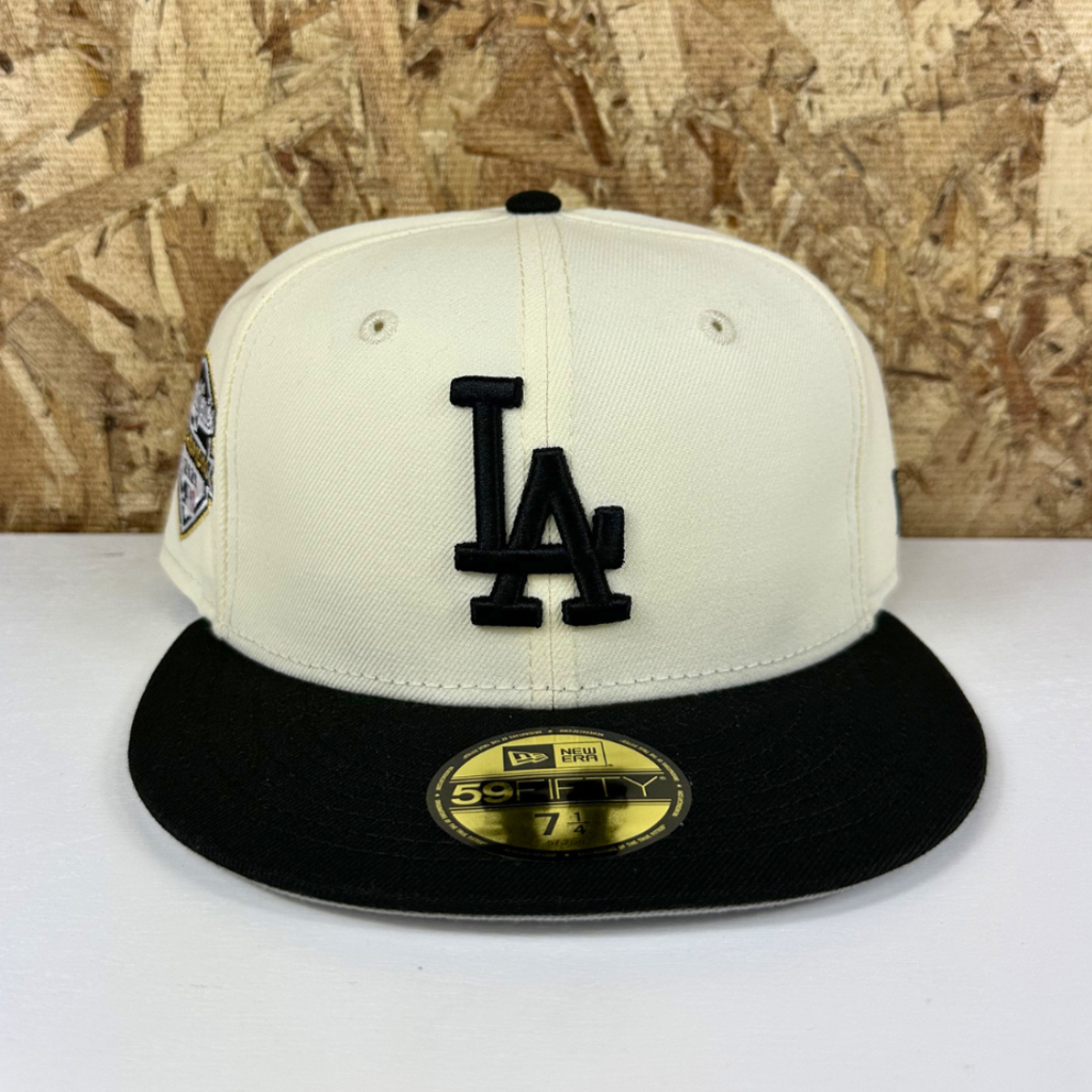 New Era 5950 Fitted Dodgers WS25 Hat - Chrm/Blk