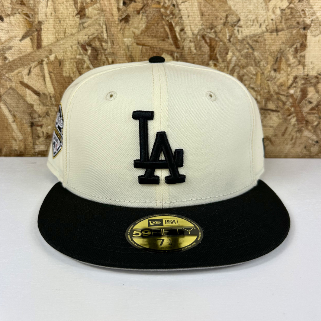 New Era 5950 Fitted Dodgers WS25 Hat - Chrm/Blk
