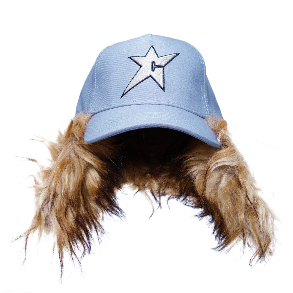 Carpet C-Star Fur Hat - Light Denim