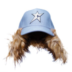 Carpet C-Star Fur Hat - Light Denim