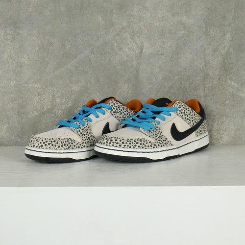 Nike SB Dunk Low Youth Safari "Olympics" (Black, Monarch, Summit White, Chlorine Blue)