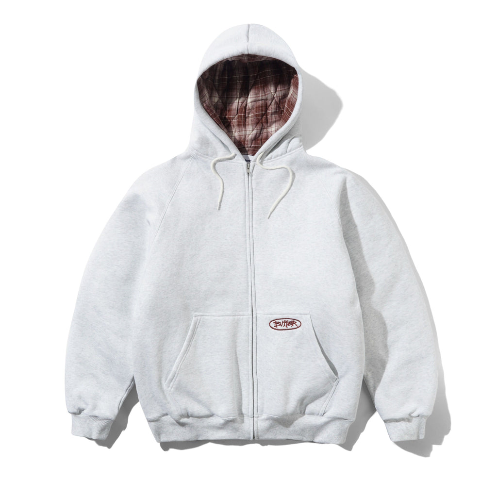 Plaid Lined Zip Thru Hood