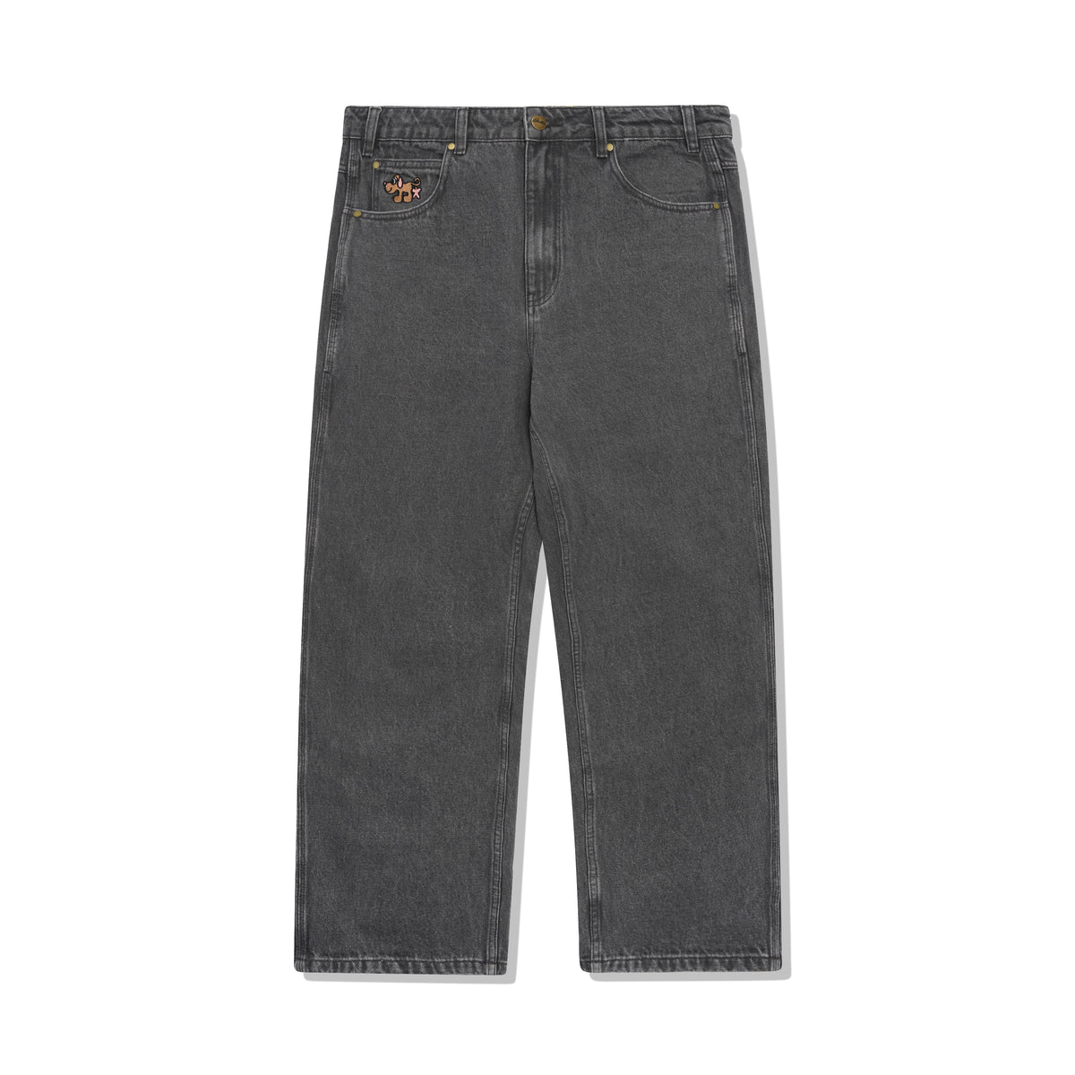 Butter Pooch Relaxed Denim Jeans - Washed Grey