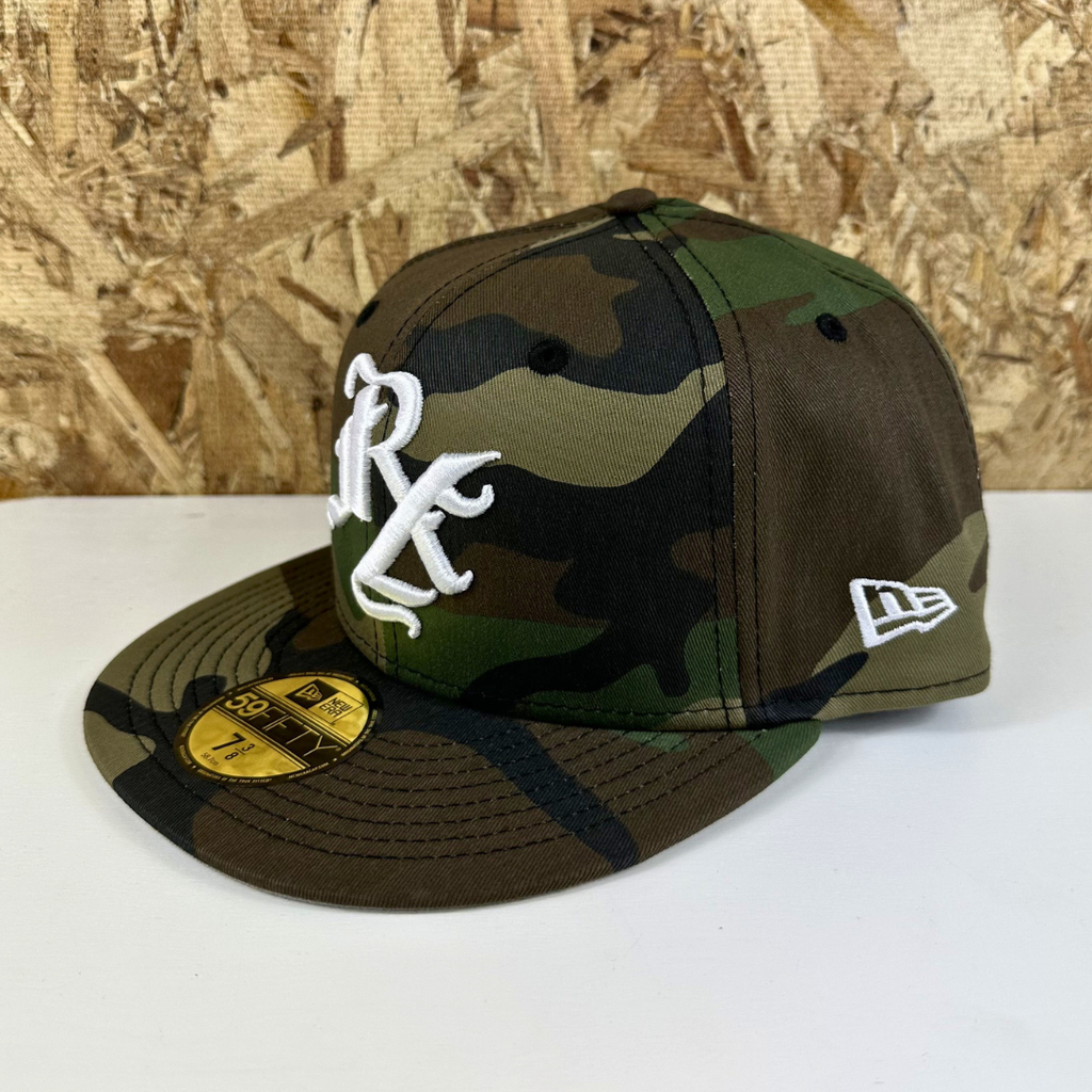 Old English RX New Era Fitted Hat - Woodland Camo