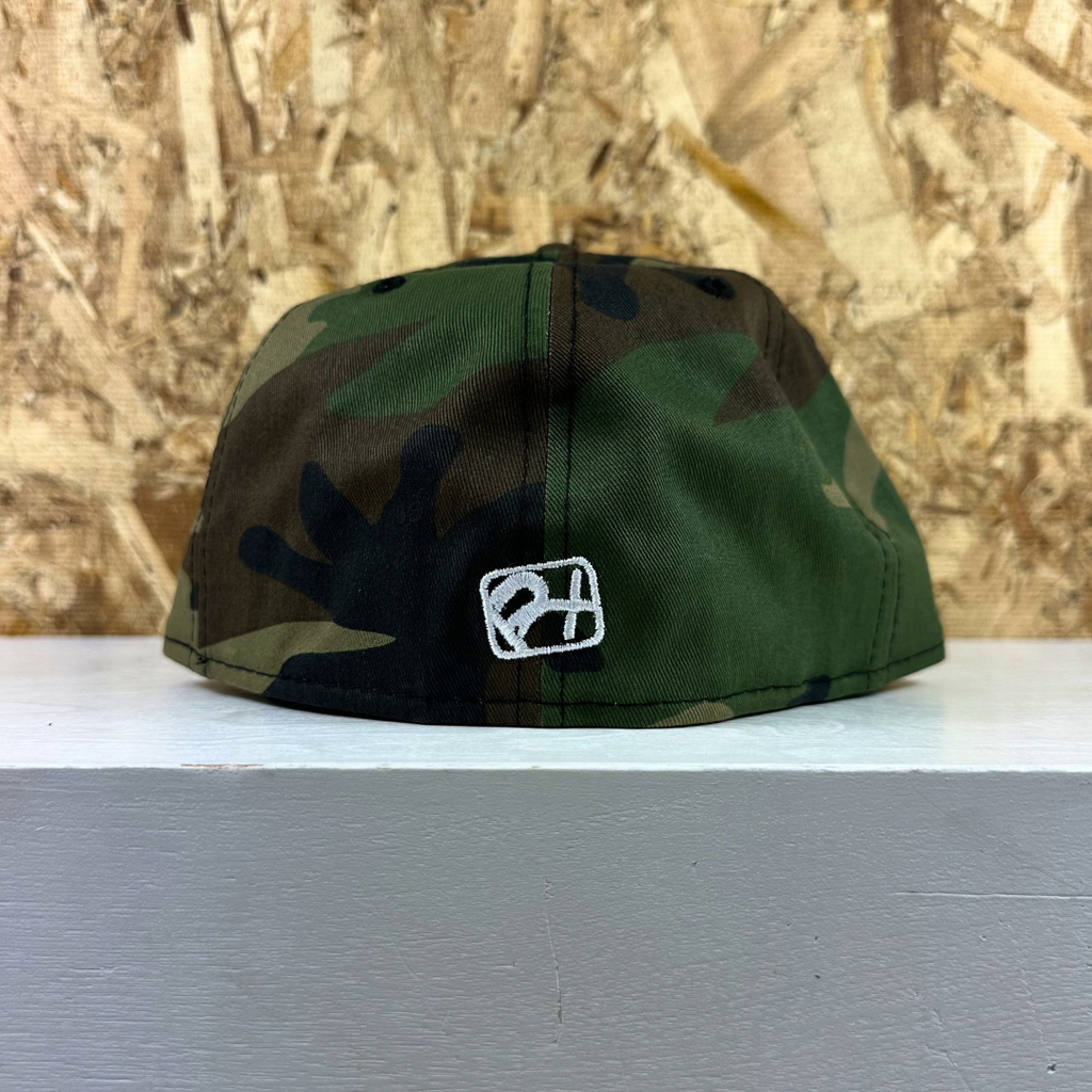 Old English RX New Era Fitted Hat - Woodland Camo