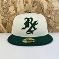 Old English RX New Era Fitted Hat - Chrome/Dark Green