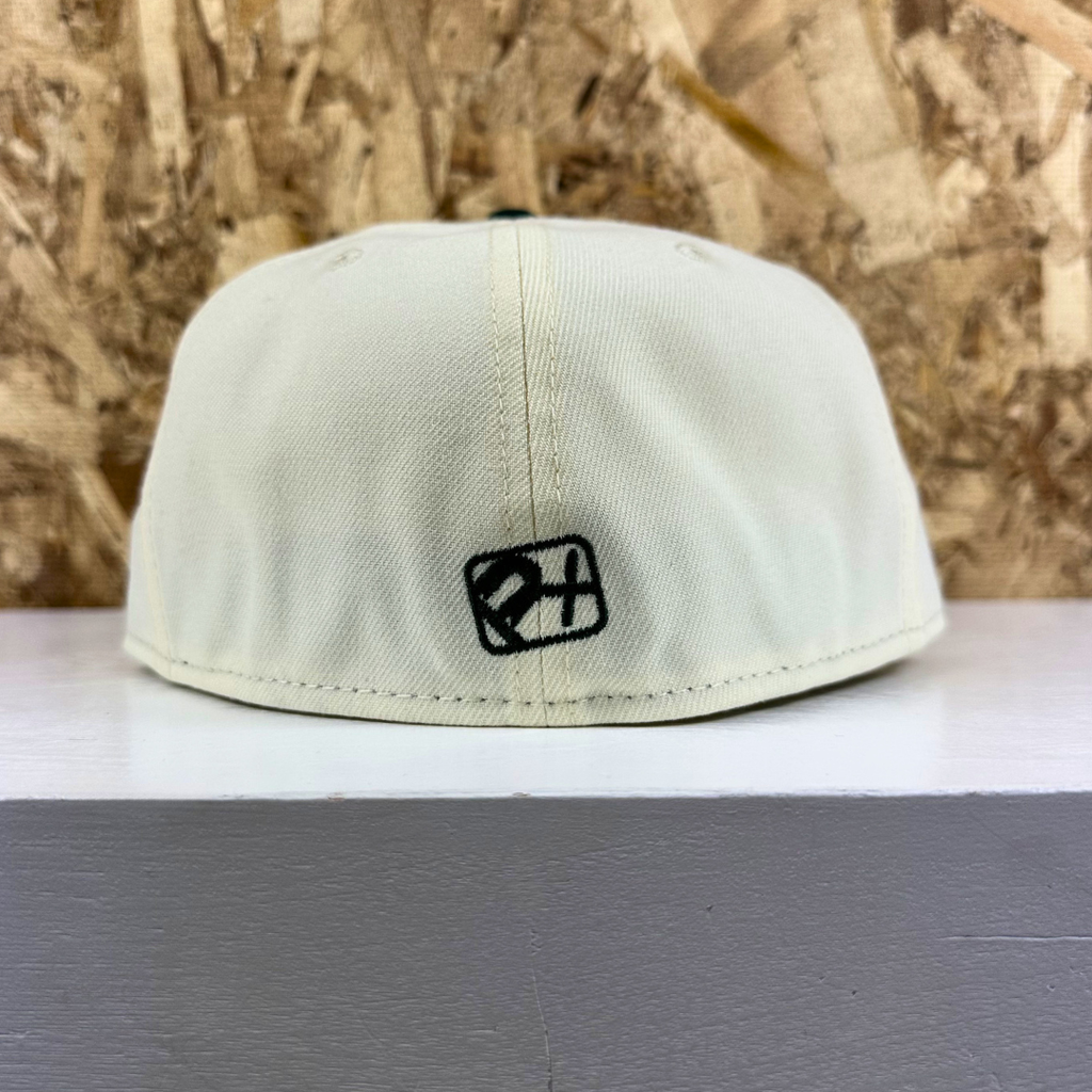 Old English RX New Era Fitted Hat - Chrome/Dark Green