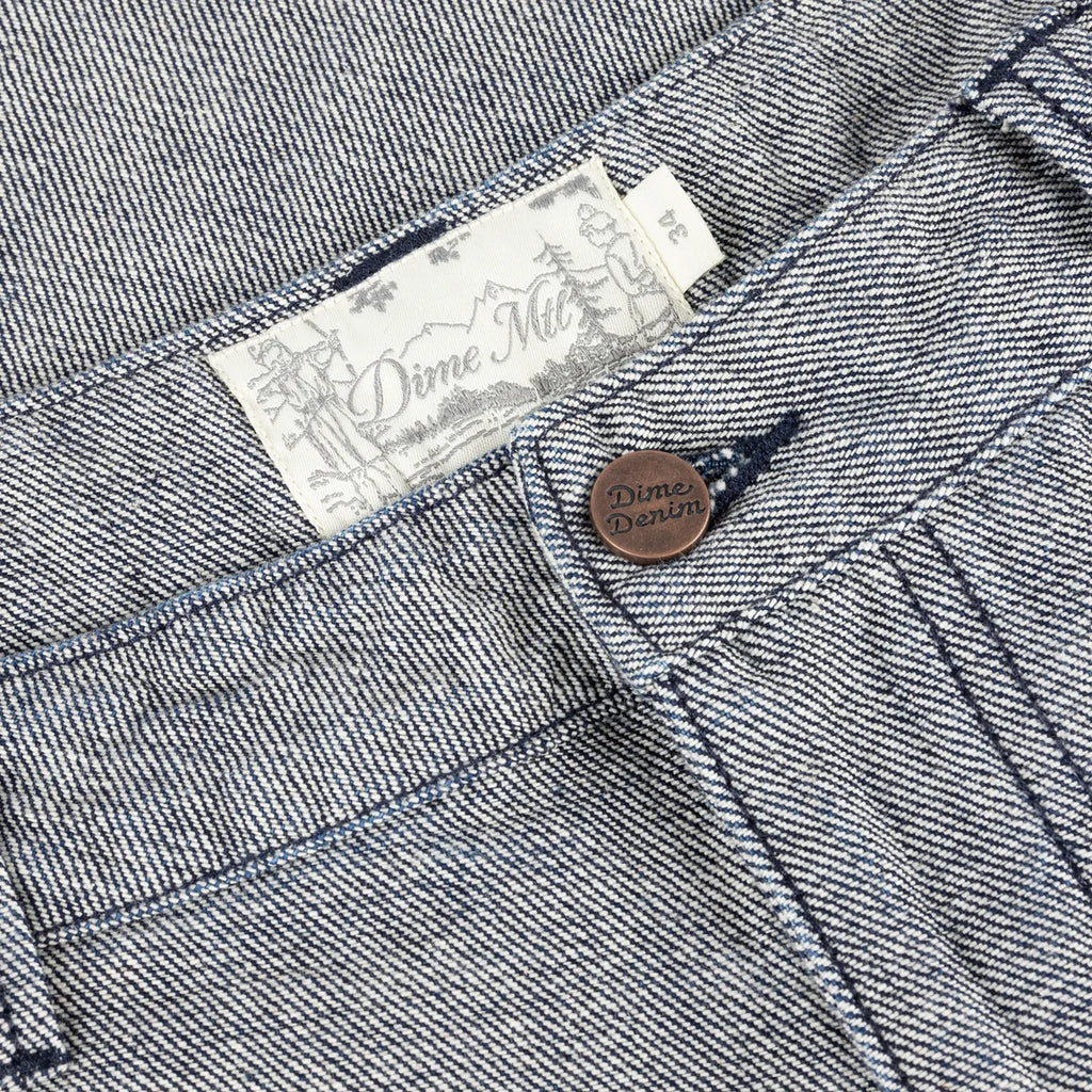 Pleated Denim Shorts