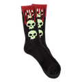 Zero 3 Skull Glow In The Dark Sock - Black
