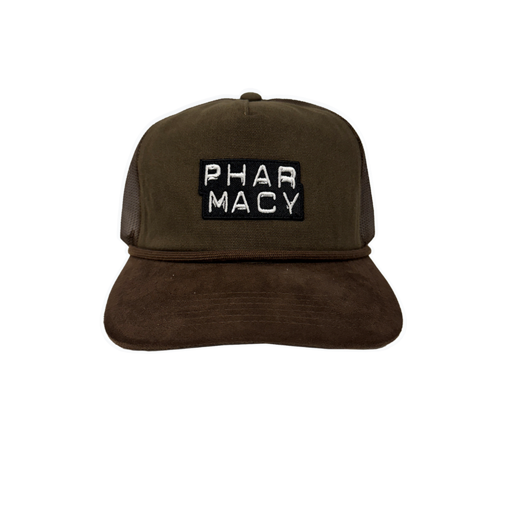 Pharmacy Mini Stacked Suede Trucker