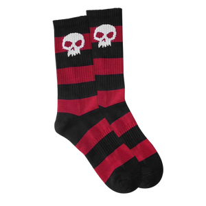 Zero Red Stripe Skull Sock