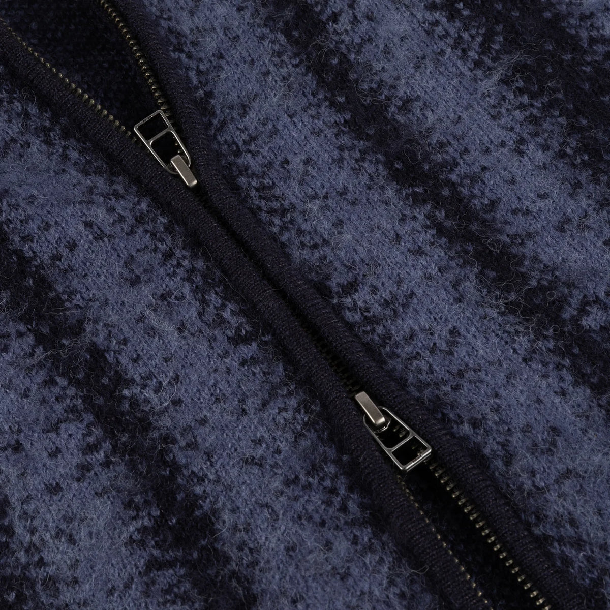 Mohair Striped Zip Hoodie