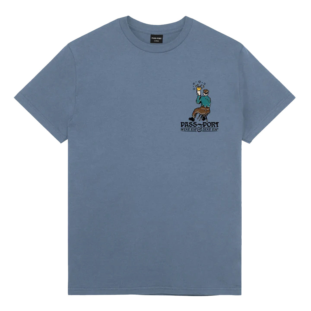 Pass~Port Wine Em' Tee (Stonewash Blue)