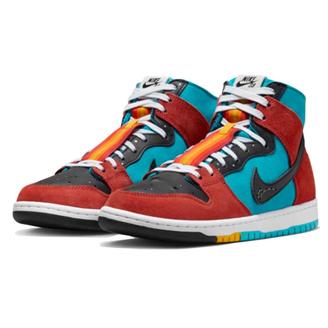 Nike SB Dunk Hi Decon x Di'Orr Greenwood (Turquoise Blue and Firewood Orange)