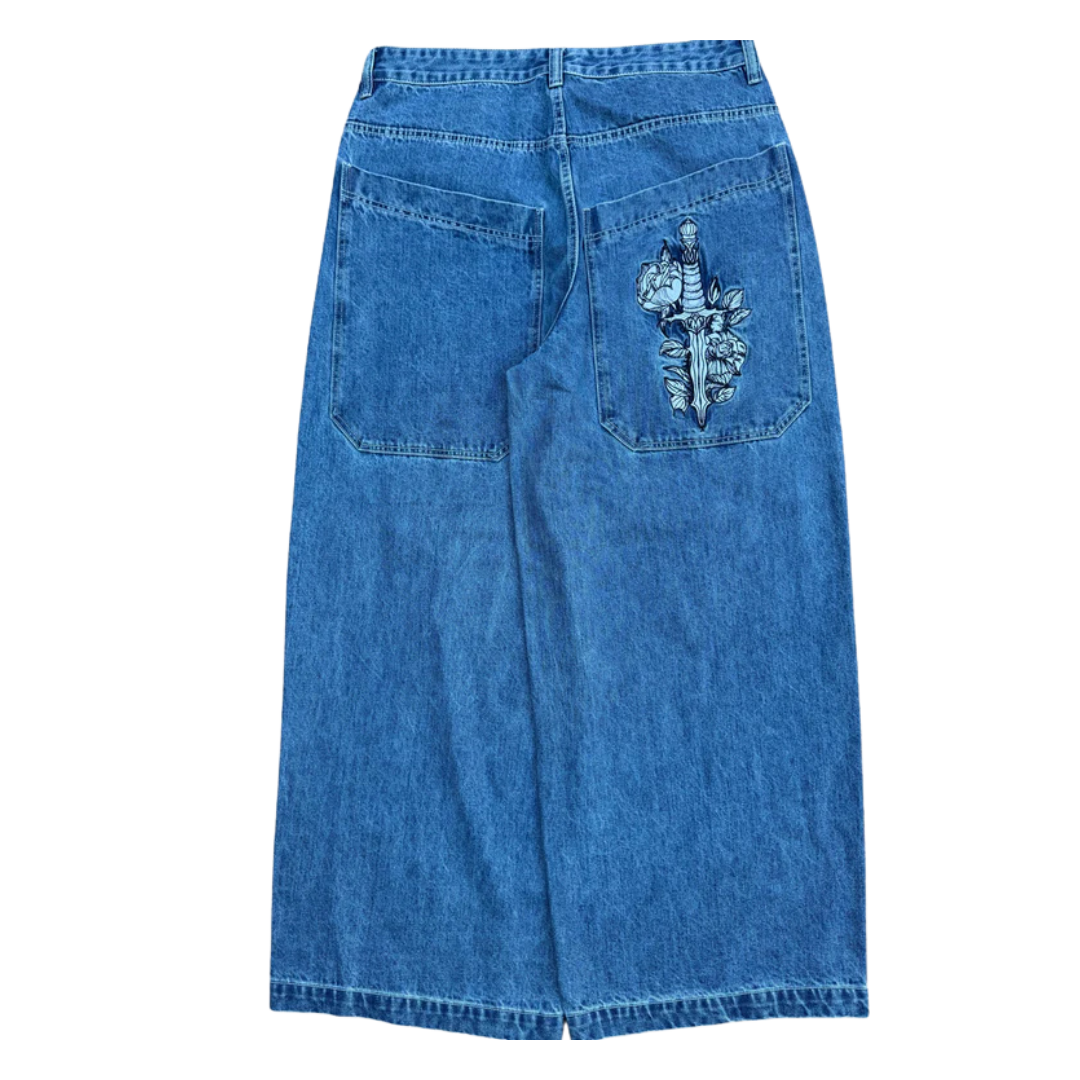 GLOE Wide Leg Denim Pant - Dagger