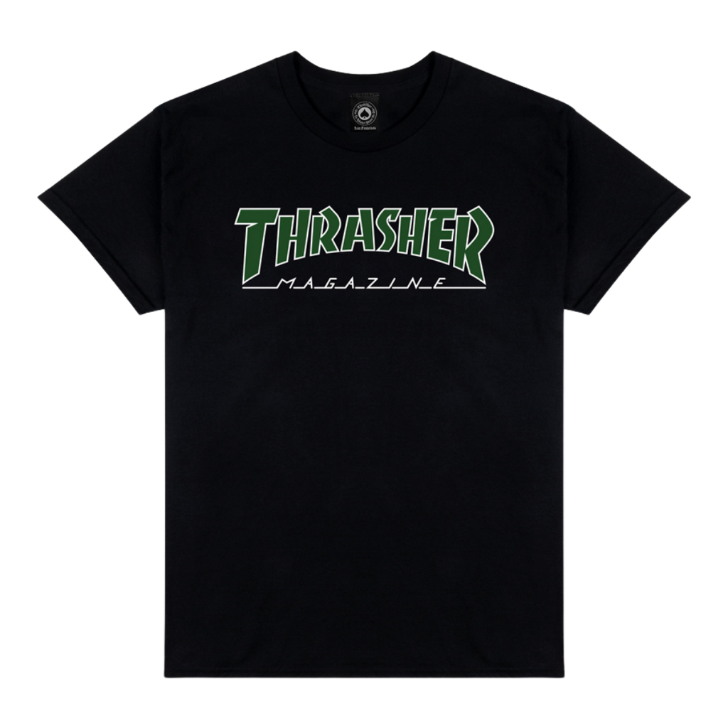 Outlined White Green Tee