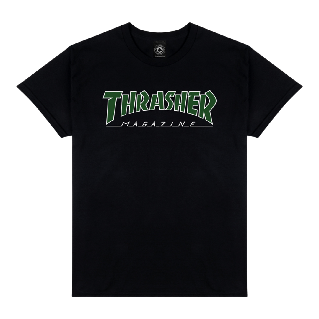 Outlined White Green Tee
